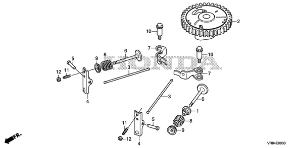 Camshaft Diagram and Parts List for HRN216 (Type  VYAA)(MANA-1000001 - 9999999) Honda Lawn Mower