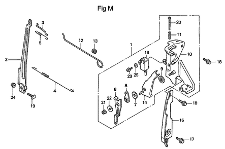 Fig-13 Diagram and Parts List for GC160A Type VXA Honda Engine