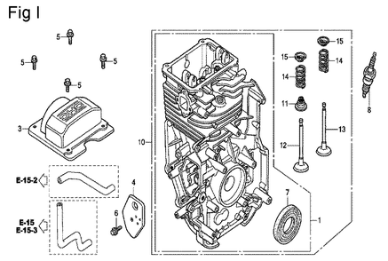 Fig-9 Diagram and Parts List for GC160A Type QDE Honda Engine