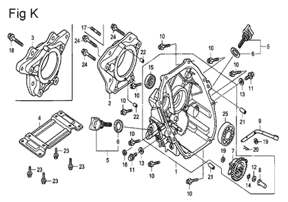 Fig-11 Diagram and Parts List for GX100U Type QA2 Honda Engine
