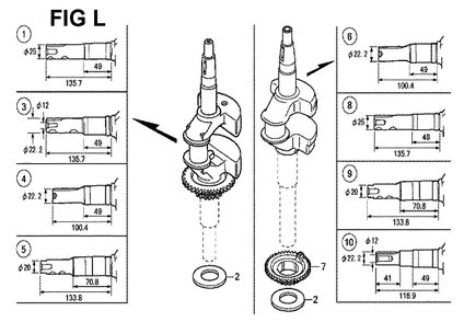 Fig-12 Diagram and Parts List for GCV190LA Type G5B Honda Engine