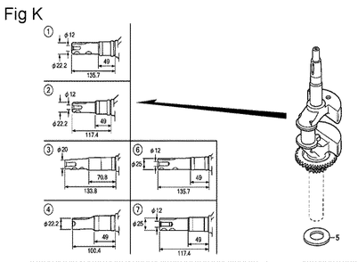 Fig-11 Diagram and Parts List for GSV190A Type A1G7 Honda Engine