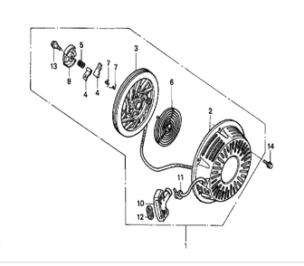 Fig-0 Diagram and Parts List for GX240K1 Type EDS6A Honda Engine