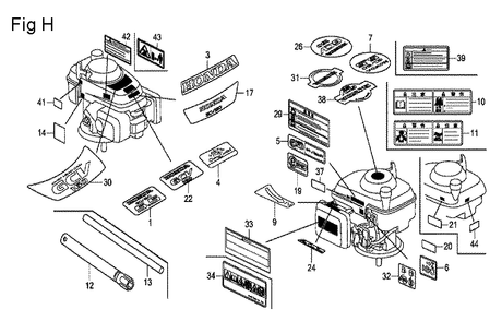 Fig-8 Diagram and Parts List for GCV160A Type N1A Honda Engine