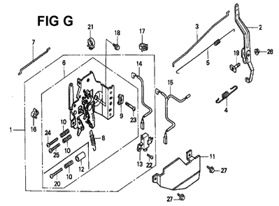Fig-9 Diagram and Parts List for GXV160K1 Type N15 Honda Engine