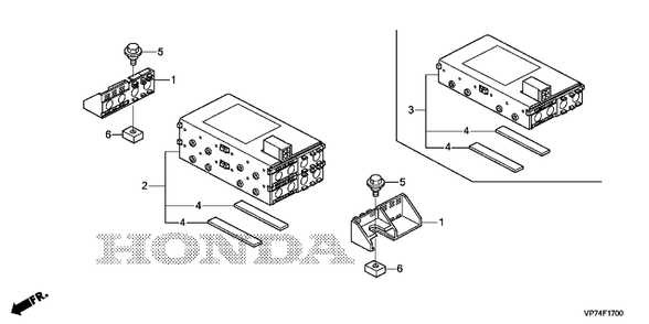Battery Diagram and Parts List for HRM310K1 (Type  EAA)(MBEF-2004274 - 9999999) Honda Lawn Mower