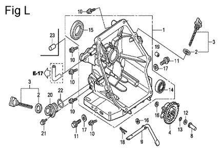 Fig-12 Diagram and Parts List for GC160A Type VXE Honda Engine