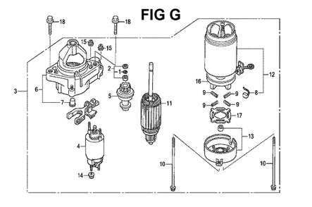 Fig-5 Diagram and Parts List for GXV530 U4-1070150 Honda Engine