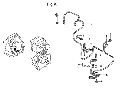 Fig-11 Diagram and Parts List for GC160 Type WKT2 Honda Engine
