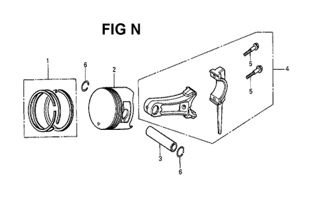 Fig-14 Diagram and Parts List for GX120K1 Type QA Honda Engine