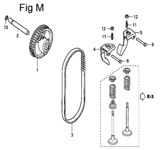 Fig-13 Diagram and Parts List for GC160 Type QHM Honda Engine