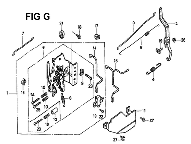 Fig-2 Diagram and Parts List for GXV160K1 Type N6 Honda Engine