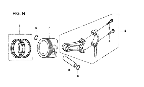 Fig-14 Diagram and Parts List for GX120T1 Type TXBR Honda Engine