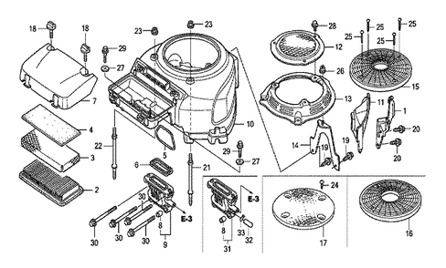 Fig-0 Diagram and Parts List for GXV530U Type DXA1 Honda Engine