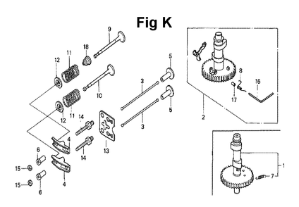 Fig-1 Diagram and Parts List for GXV140 Type MAD Honda Engine