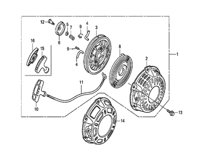 Fig-0 Diagram and Parts List for GX160UT1 Type QH26 Honda Engine