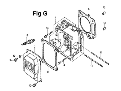 Fig-1 Diagram and Parts List for GXV120 Type N2T Honda Engine