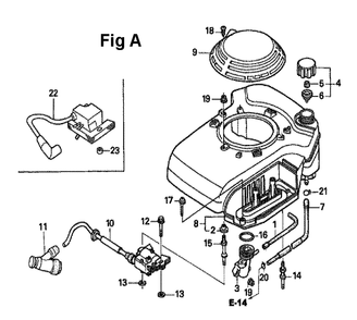 Fig-3 Diagram and Parts List for GXV160A1 Type N12 Honda Engine