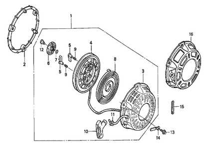 Fig-0 Diagram and Parts List for GX200 Type QX Honda Engine