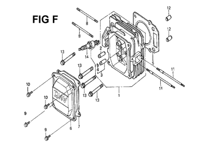 Fig-9 Diagram and Parts List for GXV160K1 Type N5M Honda Engine