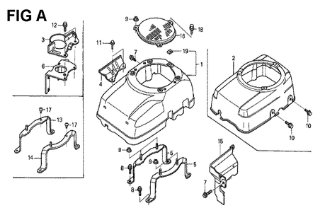 Fig-2 Diagram and Parts List for GXV340K2 Type DA Honda Engine
