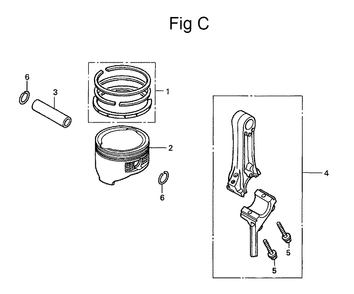 Fig-3 Diagram and Parts List for GC160 Type QBC Honda Engine