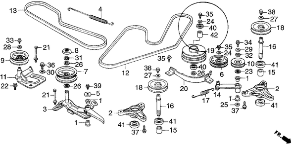 Part Location Diagram of 76230-751-700 Honda Pulley, Driven (Not Available)