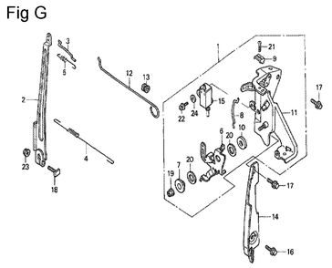 Fig-7 Diagram and Parts List for GC160A Type QHP7 Honda Engine