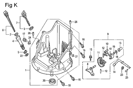 Fig-15 Diagram and Parts List for GCV160LA Type N7A1 Honda Engine