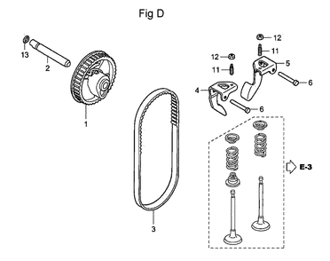 Fig-4 Diagram and Parts List for GC160A Type MEA2 Honda Engine