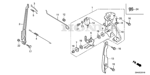 Control (2) Diagram and Parts List for GC160LAX (Type QHA1)(GCAHA-6025169-9999999) Honda Engine