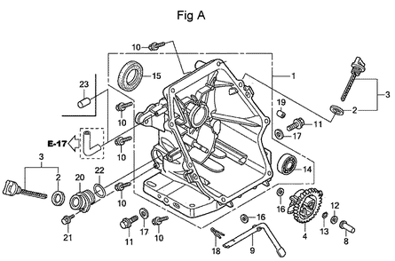 Fig-1 Diagram and Parts List for GC160A Type QEA Honda Engine