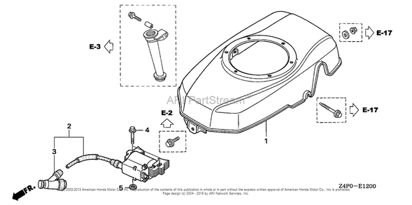 Fan Cover Diagram and Parts List for GXV160UH2 (typeN1AB)(GJABH-1000001) Honda Engine