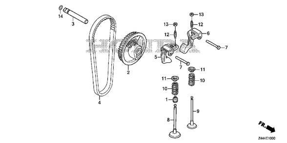 Camshaft Pulley Diagram and Parts List for EU2200IT (Type  A3)(EAMT-1000001 - 9999999) Honda Generator
