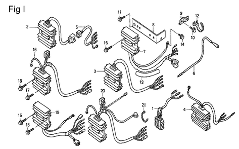 Fig-9 Diagram and Parts List for GCV530 Type QEA Honda Engine