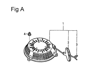 Fig-1 Diagram and Parts List for GCV190A Type A1AE Honda Engine
