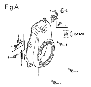 Fig-1 Diagram and Parts List for GX100U Type QBE Honda Engine