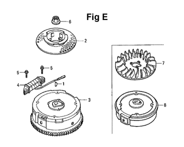 Fig-3 Diagram and Parts List for GXV140 Type N1GE Honda Engine