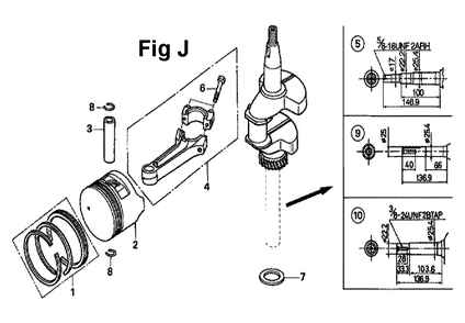 Fig-4 Diagram and Parts List for GXV160A1 Type N1AH Honda Engine