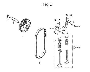 Fig-4 Diagram and Parts List for GC160 Type PHA Honda Engine
