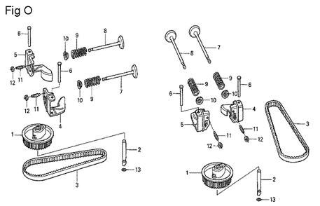 Fig-15 Diagram and Parts List for GCV530 Type QEA Honda Engine