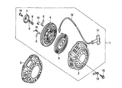 Fig-0 Diagram and Parts List for GX160U1 Type QXM2 Honda Engine