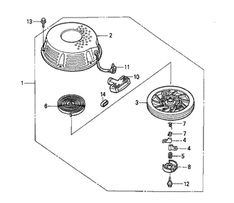 Fig-0 Diagram and Parts List for GXV340K1 Type DE33 Honda Engine