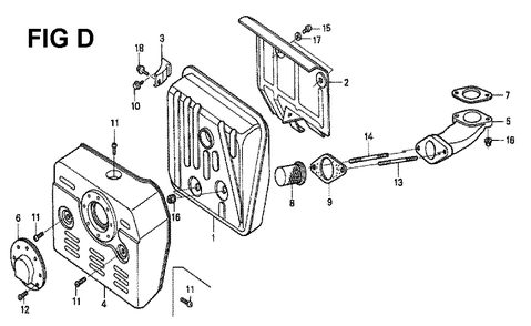 Fig-6 Diagram and Parts List for GXV340K2 Type DA Honda Engine