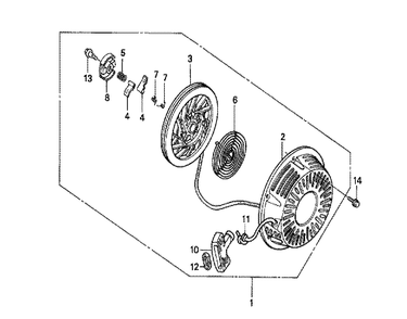 Fig-0 Diagram and Parts List for GX270 Type QL2 Honda Engine