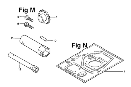 Fig-2 Diagram and Parts List for GXV120 Type A12 Honda Engine