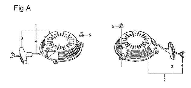Fig-1 Diagram and Parts List for GCV160LA Type R3A Honda Engine