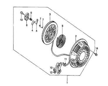 Fig-0 Diagram and Parts List for GX270 Type SD Honda Engine