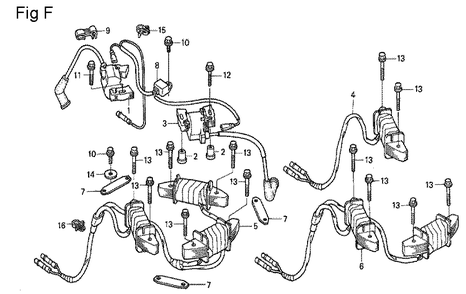 Fig-6 Diagram and Parts List for GCV530 Type QEA Honda Engine
