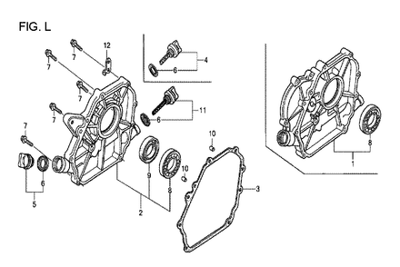 Fig-12 Diagram and Parts List for GX120T1 Type TX2 Honda Engine